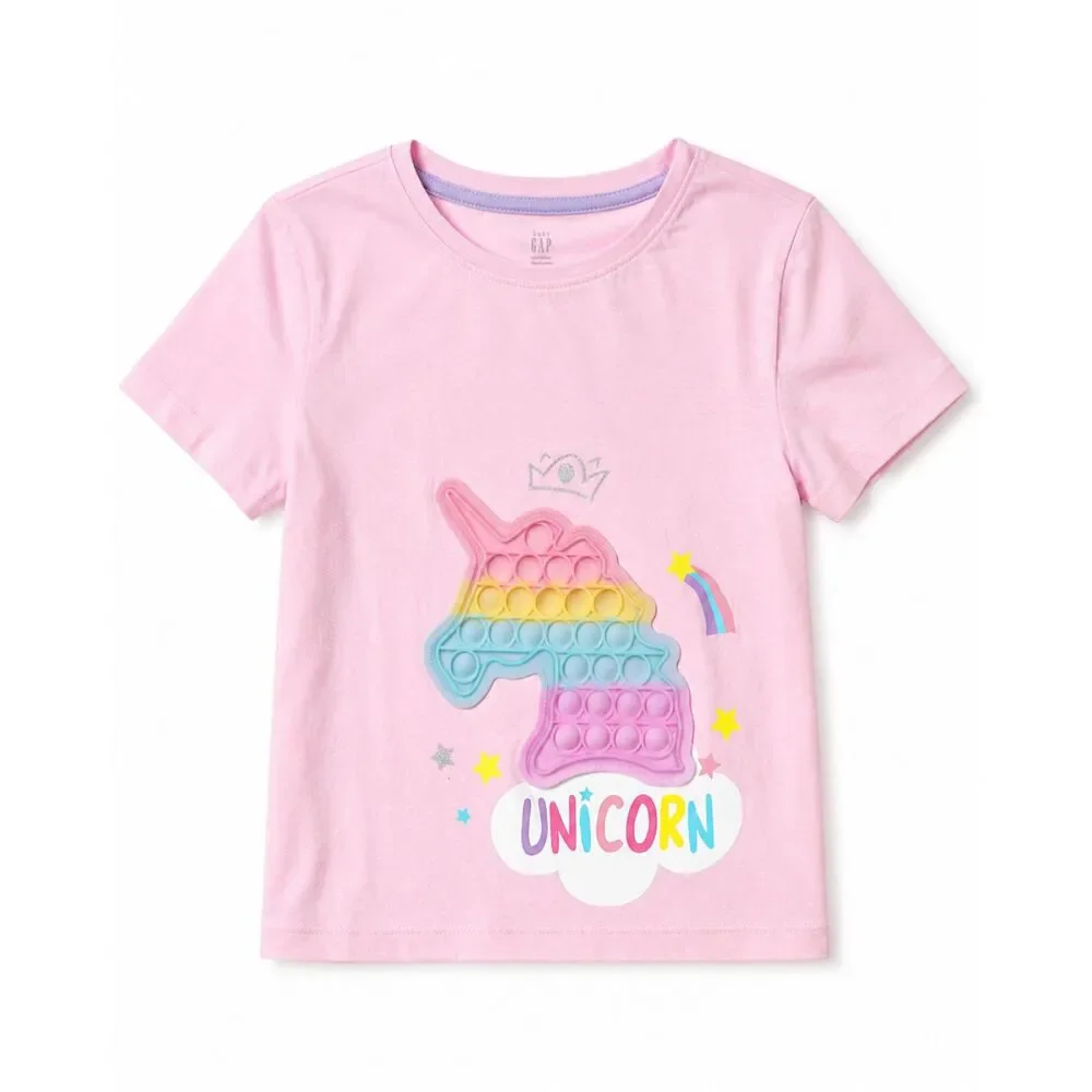 Girl's Unicorn Pop It T Shirt